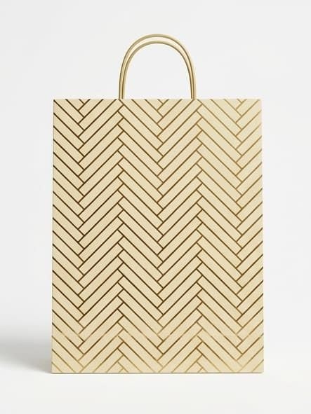 PaperAura Premium Gift Bag with Rope Handles | Luxury Paper Carry Bag for Gifts, Return Gifts, Shopping & Festive Packaging | Reusable Designer Gift Bag 13 x 4.5 x 17 Inches (Gold, Pack Of 4, Design 1)
