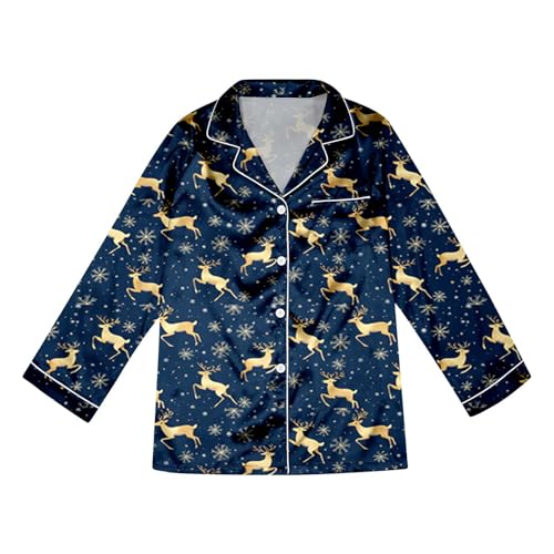 Christmas Family Pajamas Matching Sets Long Sleeve Button Down Pj Set Festival Party Sleepwear Xmas Jammies Set4