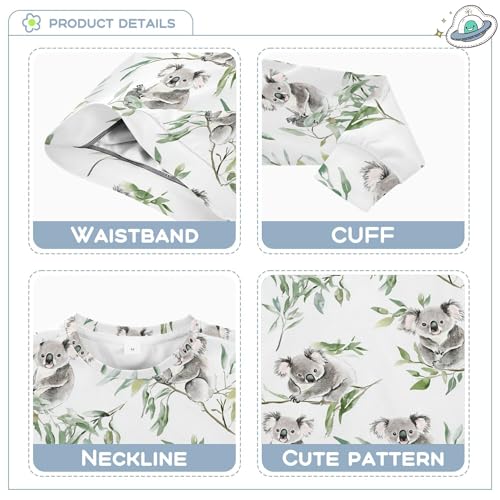 JUNZAN Beauty Koala White Little Girls Pullover Hoodie Crewneck Hoodie for Boys Camping 4T3