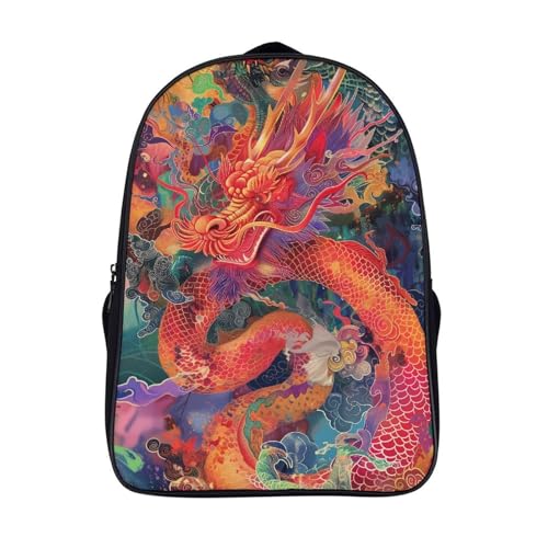 Sac imprimé en 3D dragon pour enfants grand volume de rangement scolaire