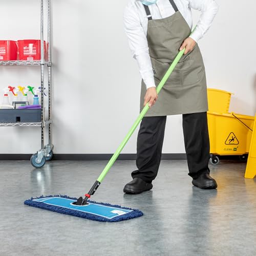 Image of Restaurantware-Handle ONLY: Clean Tek Professional 63.98 Inch Dry Mop Handle, 1 Durable Mop Stick - Head and Frame Sold Separately, Ergonomic Grip, Green Fiberglass, for Home Use