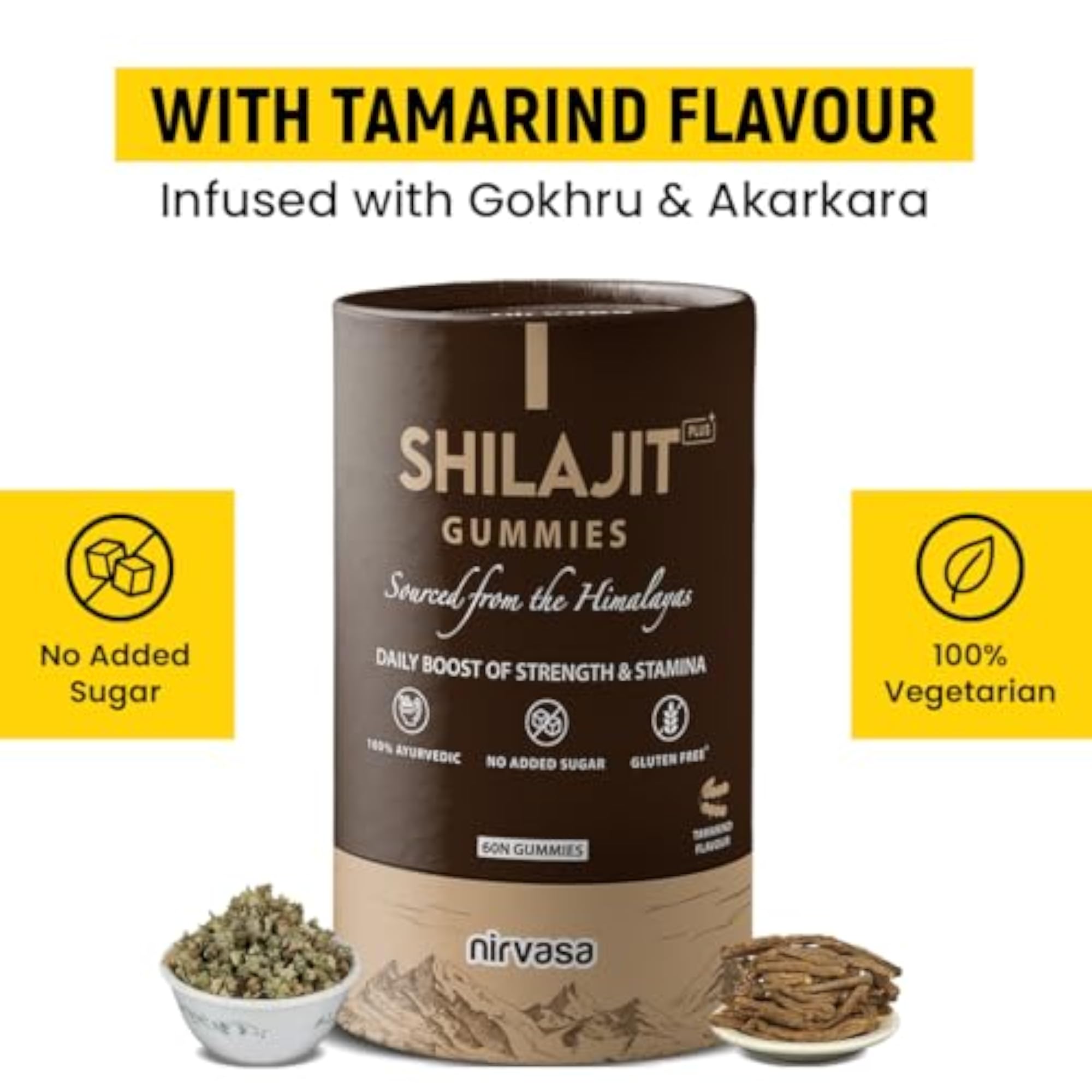 Nirvasa Shilajit Plus Gummies for Strength & Stamina