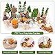 42 Stück Modellbau Bäume Miniatur Fee Garten Zubehör Miniatur Deko Tiere Figuren Waldtiere Figuren h0 Bäume mit Tierfiguren Kunststoffbäume für Projekte für DIY Miniaturlandschaften Sandtisch