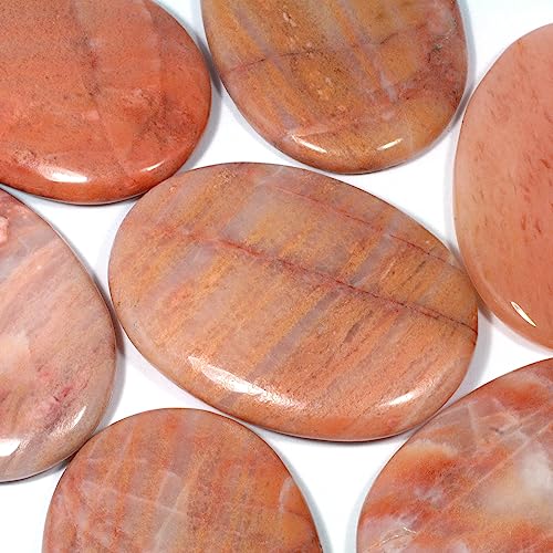 CrystalAge Peach Aventurine Palm Stone ~70x50mm