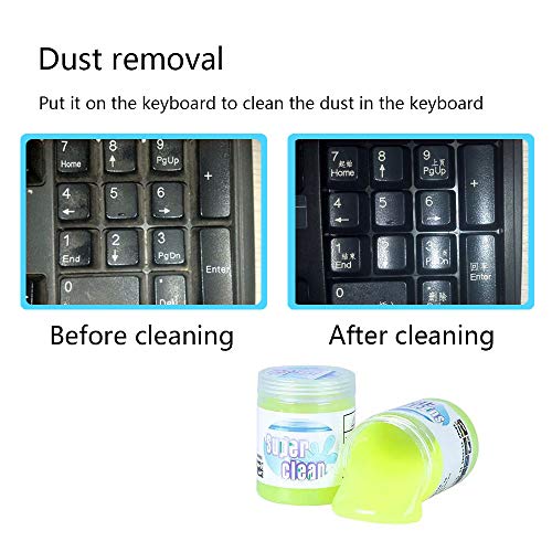 Dust Cleaning Gel,Super Clean Degreaser 2 Pack Keyboard Ceaner Universal Reusable Magic Dust Cleaning Mud for PC Tablet Laptop Keyboard Automobile Vents Printers Fan Parts. - Thumbnail 2