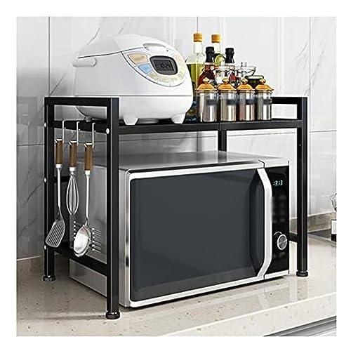 Support de four à micro-ondes extensible 2 niveaux étagère cuisine - 2