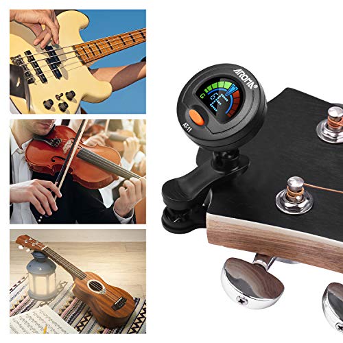 SHUIYUE AT-11 Clip-on Tuner écran Couleur pour Guitare chromatique Basse ukulélé Violon,Accordeur de Basse - Les Beatles, Paul McCartney, John Lennon, RIngo Starr, George Harrison SHUIYUE AT-11 Clip-on Tuner écran Couleur pour Guitare chromatique Basse ukulélé Violon,Accordeur de Basse – Image 7