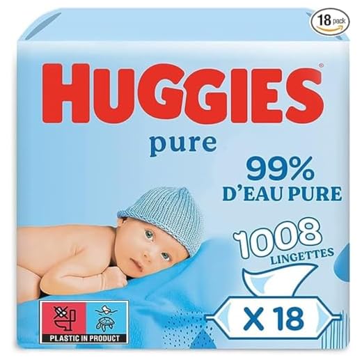 Huggies Pure 18 Packs de 56 lingettes (soit 1008 Lingettes)