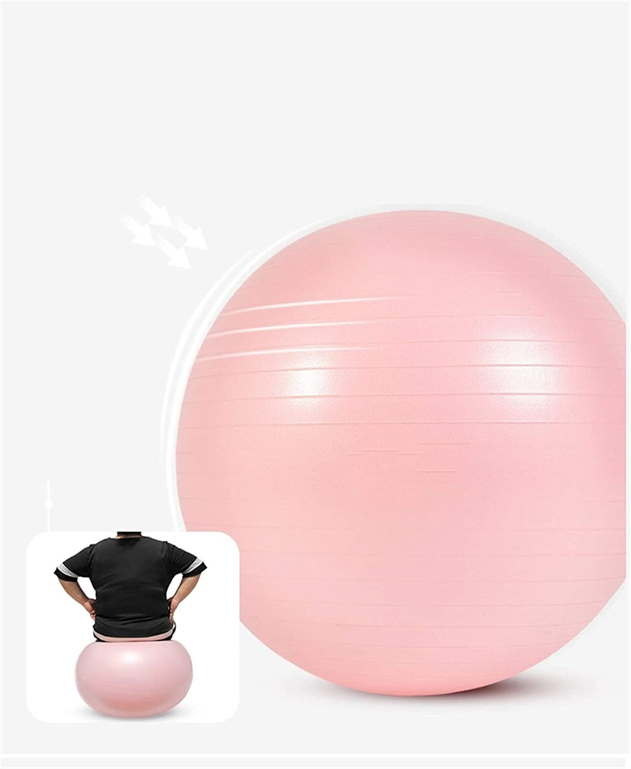 Pelota de Pilates Bola de Ejercicios de diseño Mate de 55-75 cm, Bola de Fitness, Bola de Yoga de Pelota de Pilates para Hacer Ejercicio y Adelgazamiento Bolas de práctica en Miniatura(65CM)