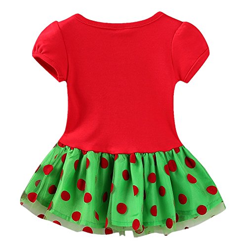 LittleSpring Baby Toddler Girl Christmas Dress with Bowknot Tutu Tulle Dress2