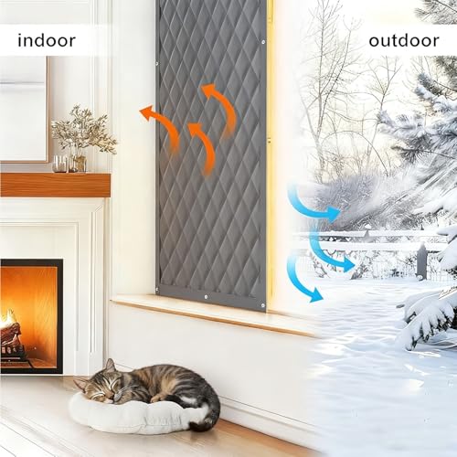 Cubierta térmica para proteger el frío en ventanas grandes de ático 7