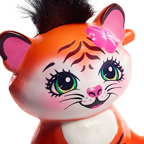 Enchantimals FRH39 - Enchantimals Tigermädchen Tanzie Tiger Puppe (15 cm) und Tierfreund Tuft – Bild 4