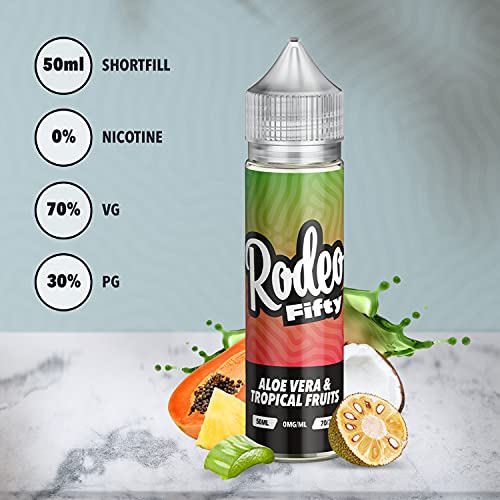 Rodeo-50ml-Aloe-Vera-Tropical-Fruits-Vape-Juice-E-Liquid-for-E-Cigarettes-Shortfill-Bottles-for-E-Cig-All-Day-Vaping-No-Nicotine-0mg-Vape-Liquid-with-Unique-Flavours-Single