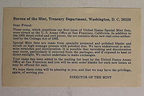 1965 Us Special Mint Set Original Government Packaging #TOP4