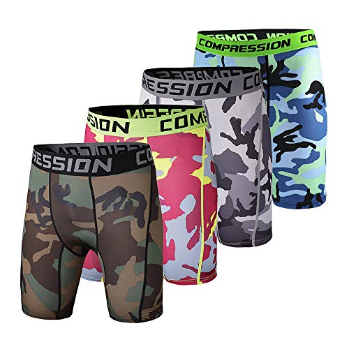 Shorts esportivos, Romacci Calções masculinos de compressão e cuecas Athletic Baselayer para corrida