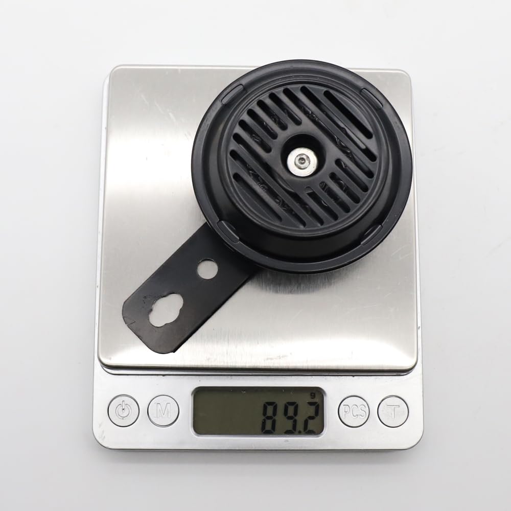 LVEE DL70 10 Cuerno Eléctrico Universal para Motocicleta Altavoz Redondo Impermeable 12V 1.5A 105dB Pequeño Cuerno Negro