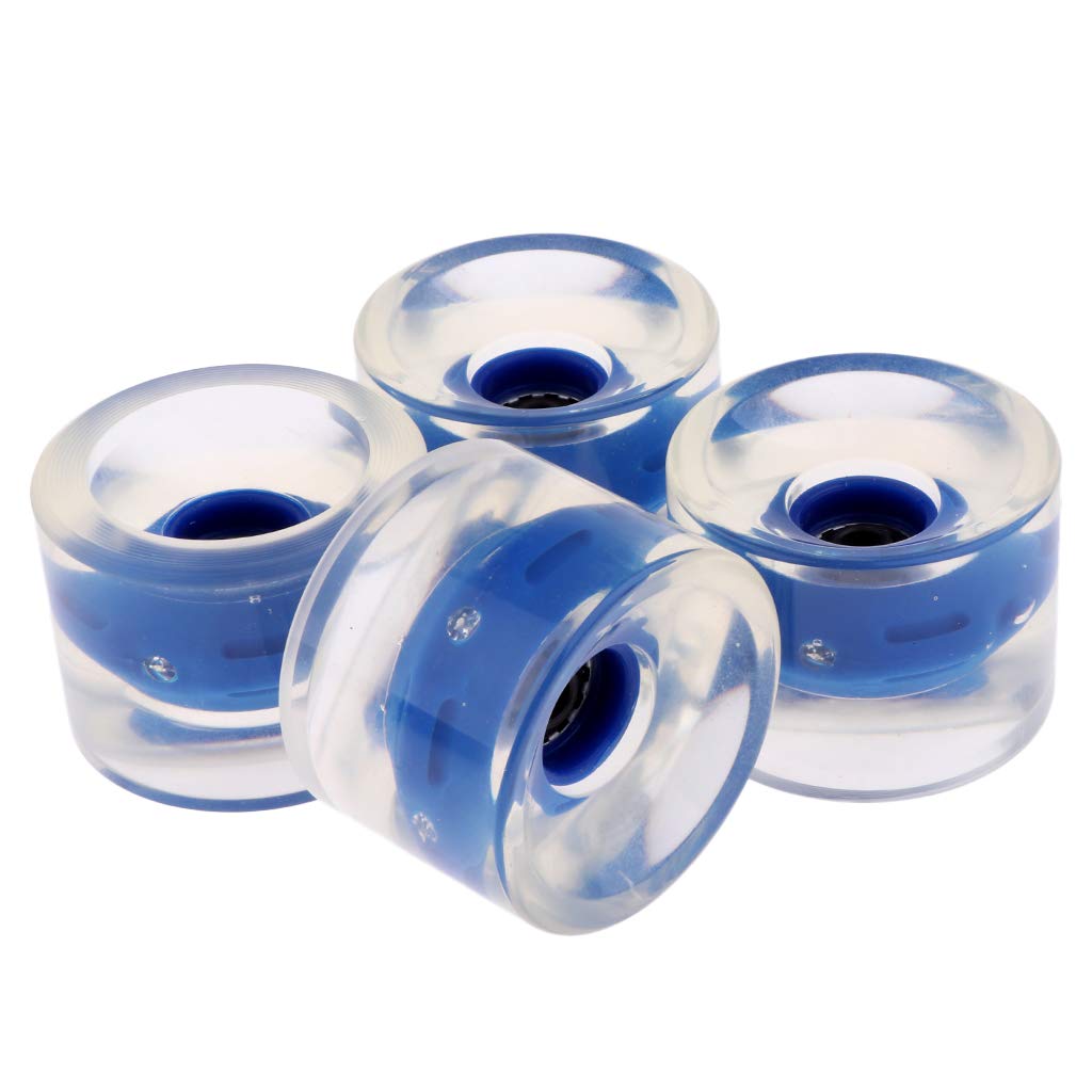 4 sztuki 70 mm świecące koła deskorolki longboard świecące w nocy 78A białe