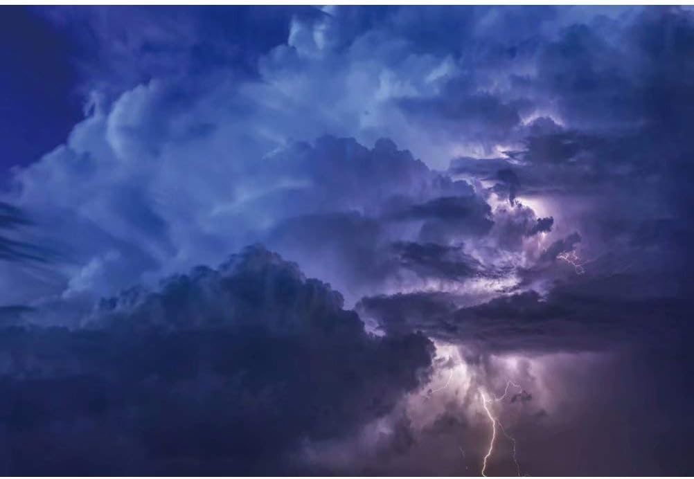DASHAN 10x6.5ft Night Storm Backdrop