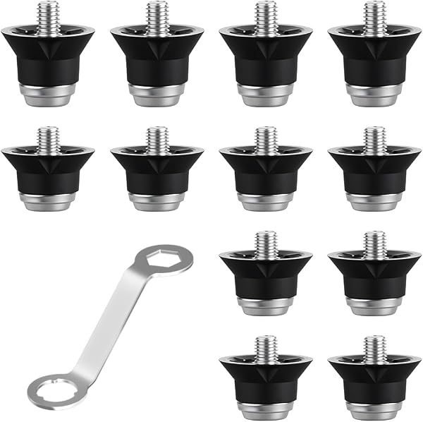 Flintronic 12/20 Pezzi Tacchetti da Calcio, Tacchetti Antiscivolo,per Ferro Avvitabili Allenamento Atletico - 1