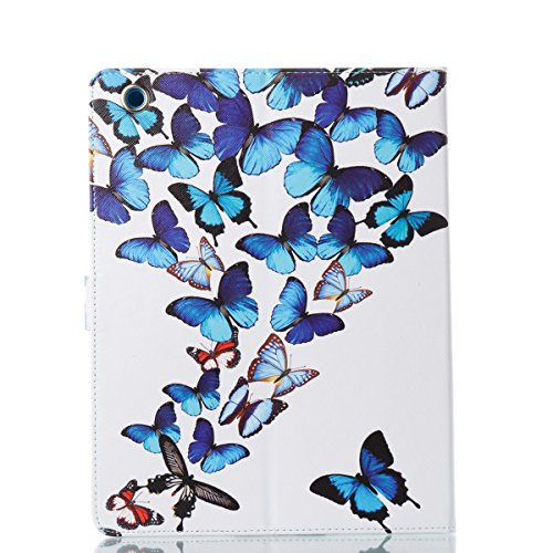 Newshine Ipad 2 Case, Ipad 3 4 Case Colorful Smart Pu Leather Stand Cover With Card Holder For Apple Ipad 2 & Ipad 3 & Ipad 4 9.7 Inch, With Auto Sleep/Wake Up Function, Flying Butterfly #TOP4