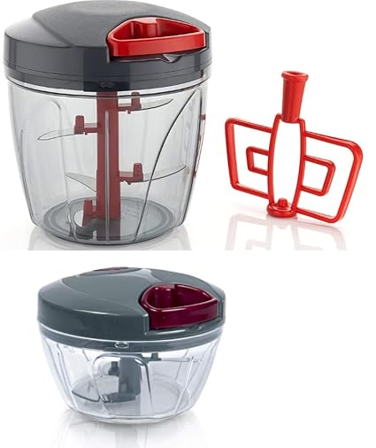 MR 550ML+ 900ML Manual Onion Cutter, Dry Fruit, Vegetable Chopping Machine | Handy Vegetable Chopper for Kitchen, Pack of 2