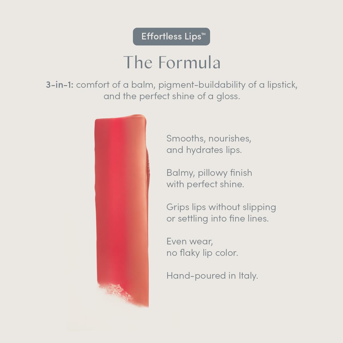 Ravie Beauty Effortless Lips 3-in-1 Sheer-Buildable Lipstick