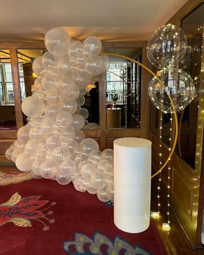 Image of KBZVNAF Clear Latex Party Balloons 50 Pack 12 inch | Transparent Helium Balloons for Wedding Bridal Shower Baby Shower Birthday Party Decorations