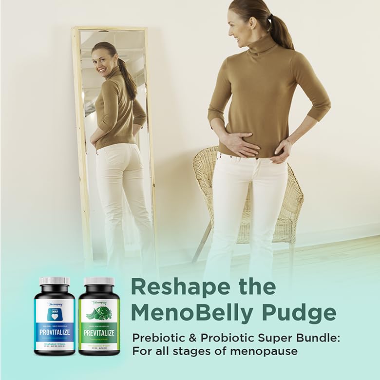 BB Company Slim Gut Bundle | Menopause Prebiotics and Probiotics for Women | Gut Vitamins for Digestive Health | Supports Joint Health & Sexy Midsection | Provitalize & Previtalize | 30 Day Supply - Image 3