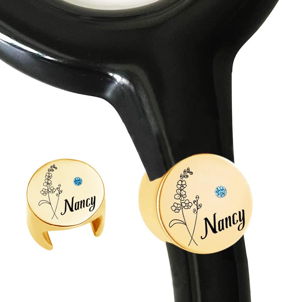 Ultragifta Personalized Stethoscope Name Tag, Stethoscope Charms for Littmann, Stethoscope Accessories ID Tag Gifts for Nurses, RN, Doctor, Medical