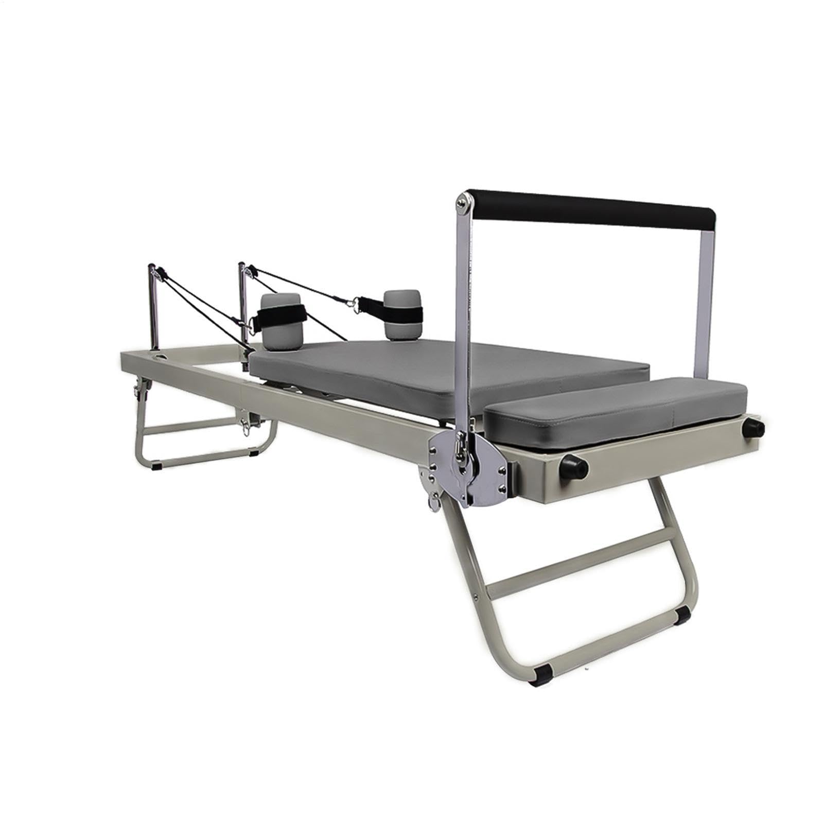 Faltbarer Pilates Reformer Trainingsgerät bis zu 136 kg Belastbarkeit | Innenbereich Faltbarer tragbarer Pilates Reformer Trainingsgerät bis 136 kg für Heimfitnessstudio und das Homeoffice