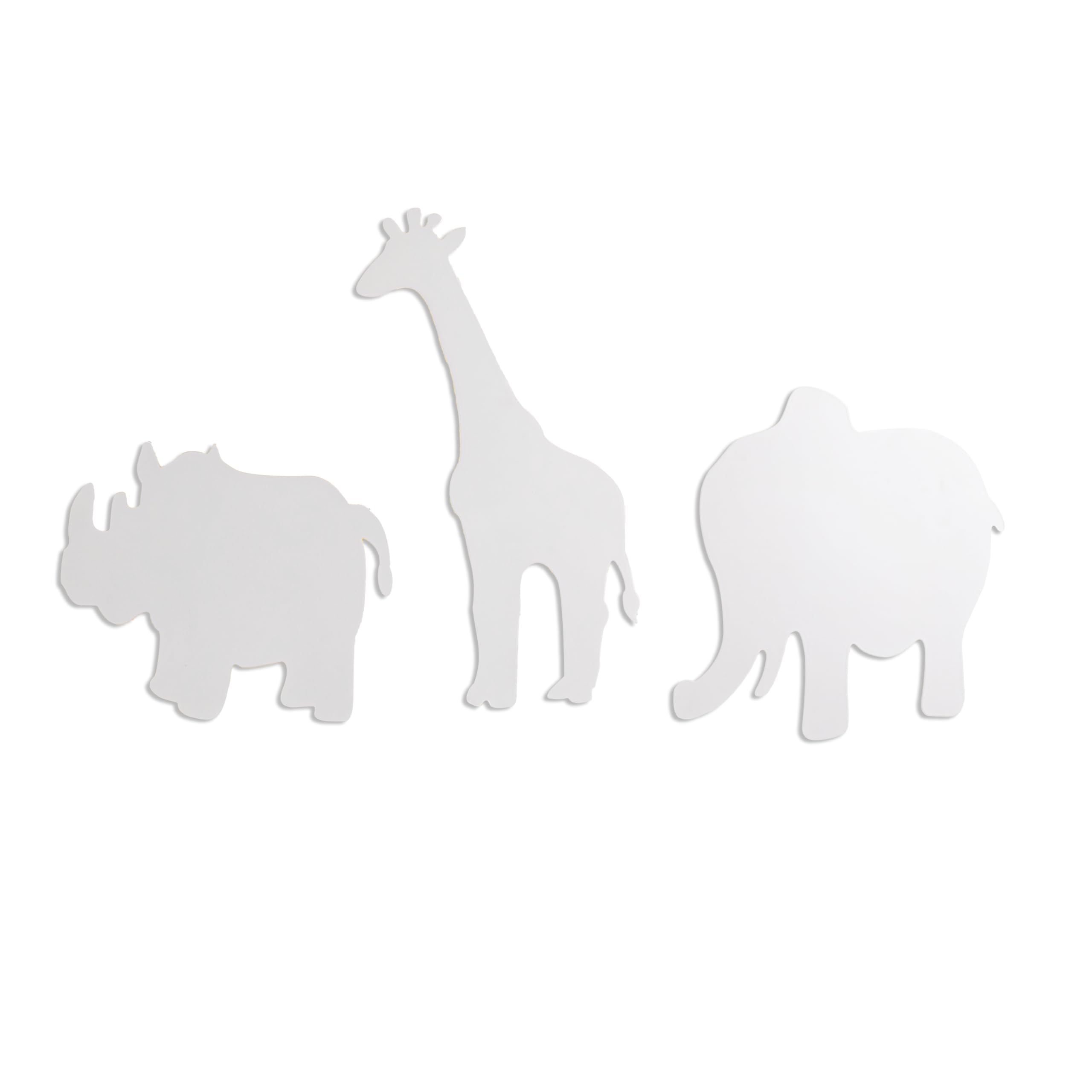 Marco Paul Lot de 3 veilleuses murales à LED pour chambre à coucher, chambre d'enfant Motif éléphant, rhinocéros et girafe