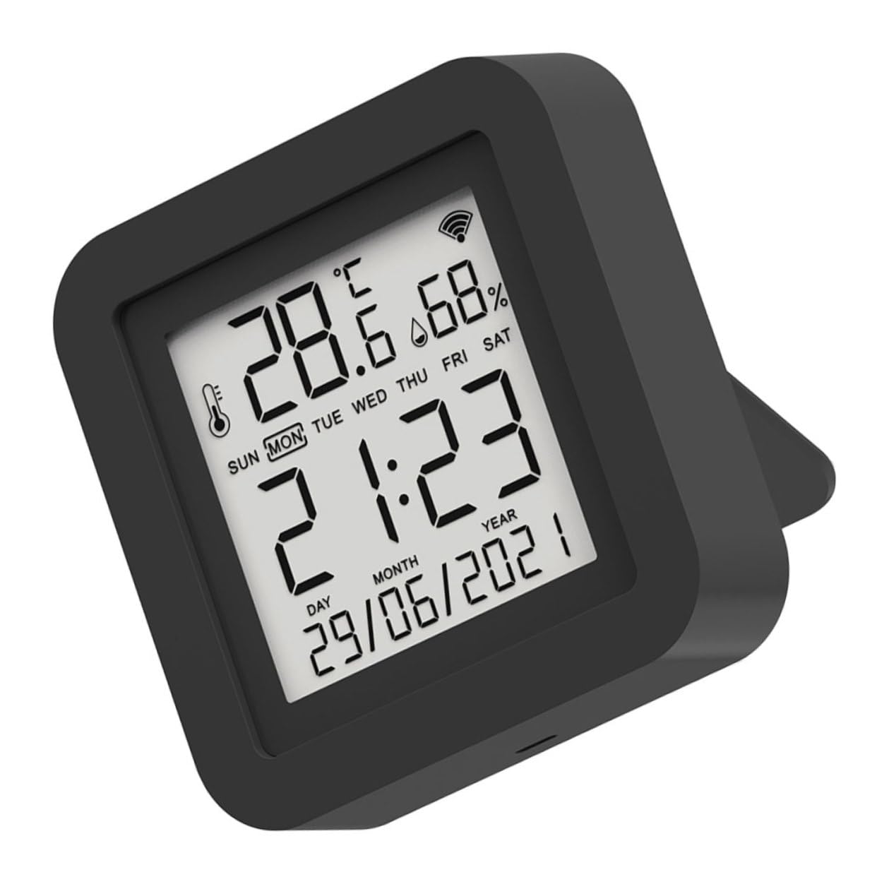 Gadpiparty Indicatore di Temperatura e Umidità Digitale Lcd Monitor di Temperatura Interna Misuratore di Umidità per Interni Strumento Igrometro Portatile per Uso Domestico