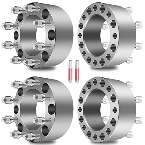 Abrillvt 8x170 Wheel Spacer Adapter 3 inch 4PCS Thread Size 14x1.5 Compatible with for F-250 Super Duty Wheel Spacers 99-19 for F-350 Super Duty 99-19 for F-350 99-16 for F-250 Wheel Spacers 99-09