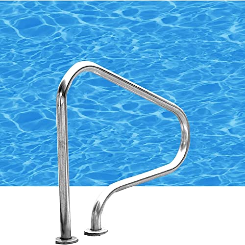 Rambarde de piscine robuste en acier inoxydable avec embase de fixation stable