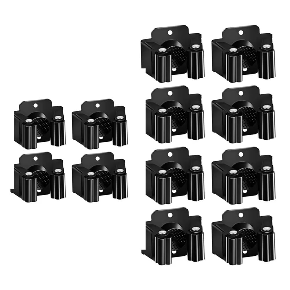 CTRLZS 12PCS Wall Mounted Mop Clips Holder Mop Organizer Rack Broom Hanger Holder Waterproof Bathroom Organizer Accessorie