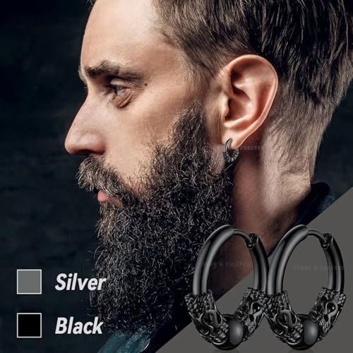 Image of Young & Forever Gift Stainless Steel Hoop Stud Earrings for Men and Boys