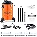 BACOENG 5.3-Gallon Ash Vacuum with Double Stage Filtration System, 10 Amp Ash Vacuum for Pellet Stoves with 1200W Powerful Suction, 5FT Metal Hose and 360° Rotating Wheel