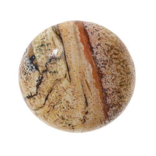 Beadaholique Desert Jasper Gemstone Round Flat-Back Cabochon 25mm (1 Piece)