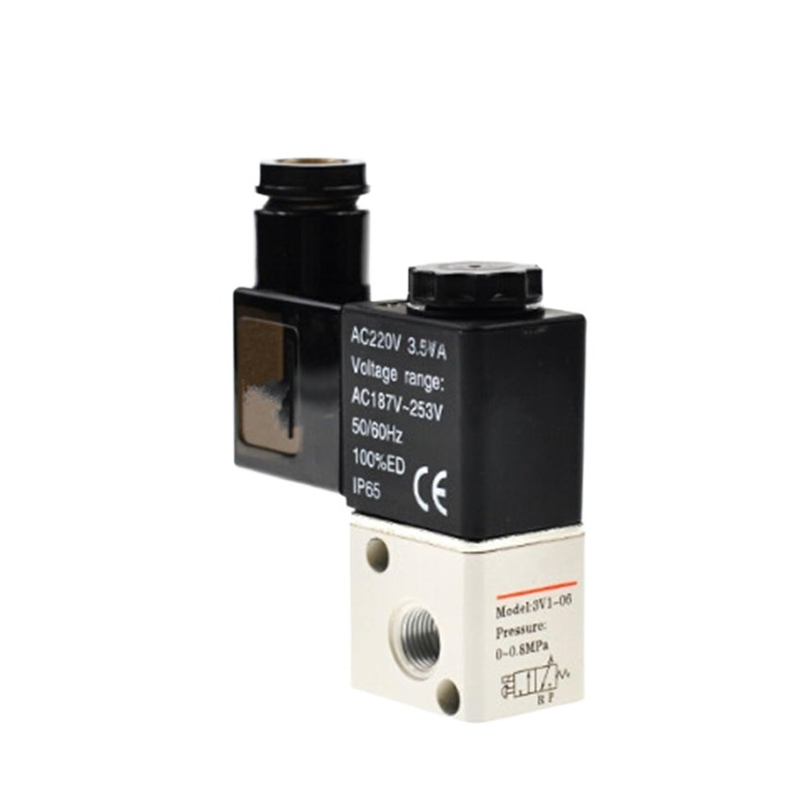 Uwukcjokq Ac220 3V1-06/M5 220V 110V 24V 12V 3 Port 2 Position Terminal(,3V1-06)