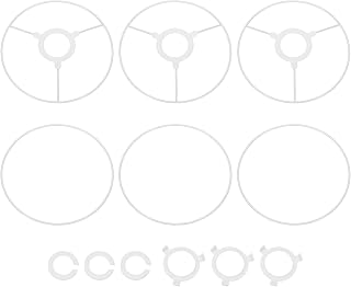 PATIKIL 7 Inch Lamp Shade Ring, 3 Set Lamp Shade Frame with E27 to E26 or E17 Adapter Lampshade Frame Wire for DIY Drum Lampshade Table Floor Lamp