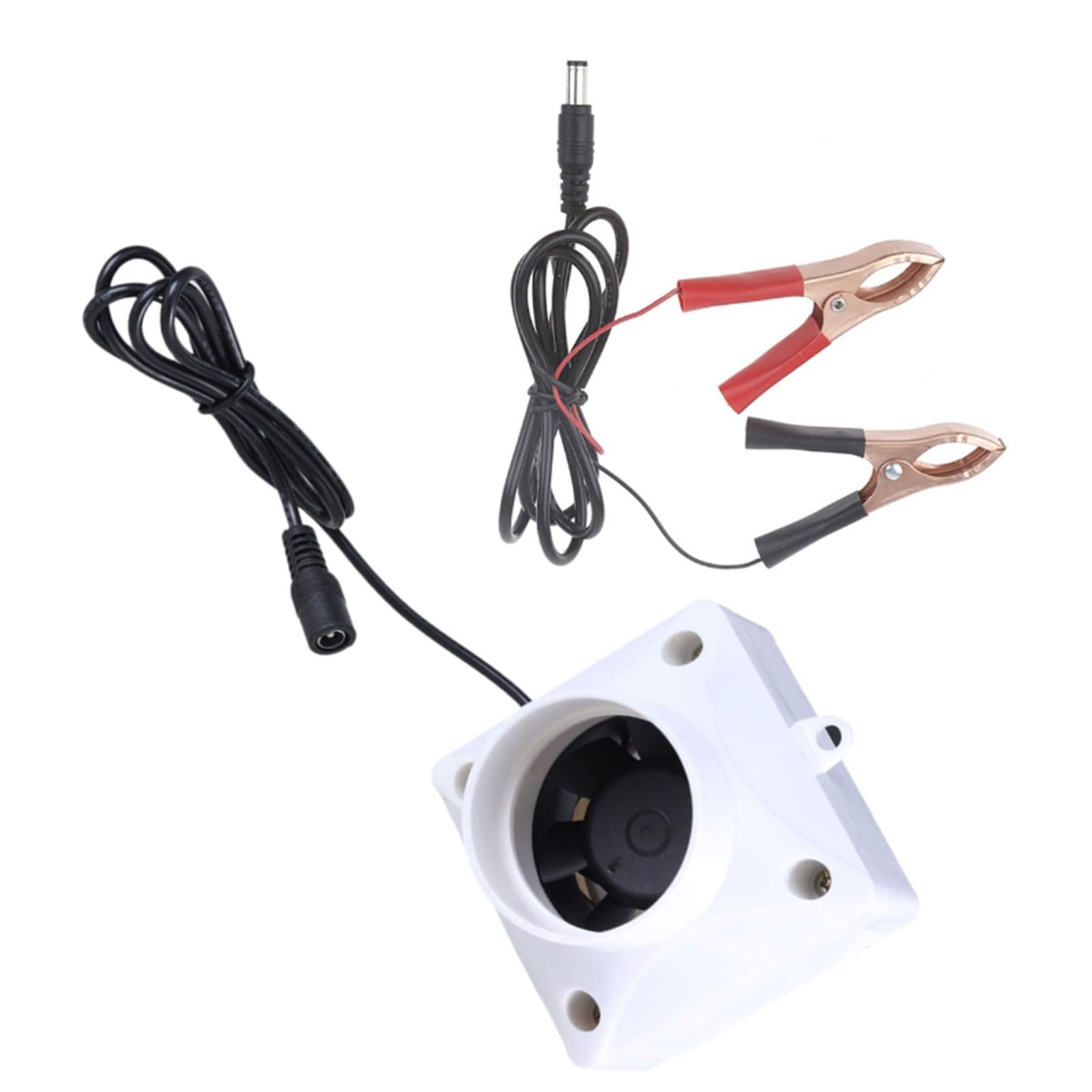 Efficient 12V 50mm Duct Ventilation Fan with Battery Clip Power Cable for Kitchen Bathroom Garage Indoor Air Extraction