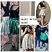 Metallic Womens Skater Skirt - Flared High Waisted Mini Rave Halloween Skirt - Bright Green Large