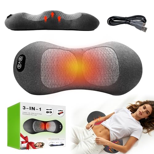 Terapia de espalda 3 en 1 mejorada 2026, curvatura dorada de 135°, tracción espinal, con vibración de calor y ajuste de altura, fácil alivio del estrés para espalda, cuello, cintura y hombros