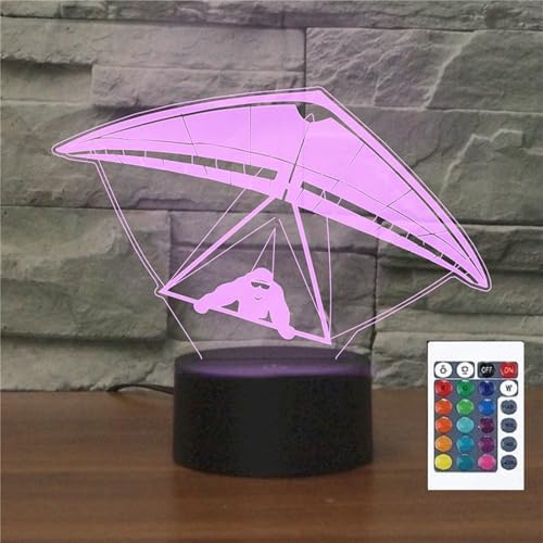 Lámpara de Mesa Noche Ilusión 3D con Control Remoto USB miniatura 1