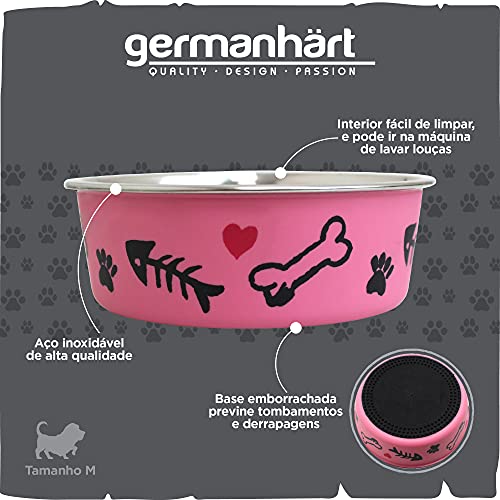 Tigela GermanHart Cutie Rosa M 800ml