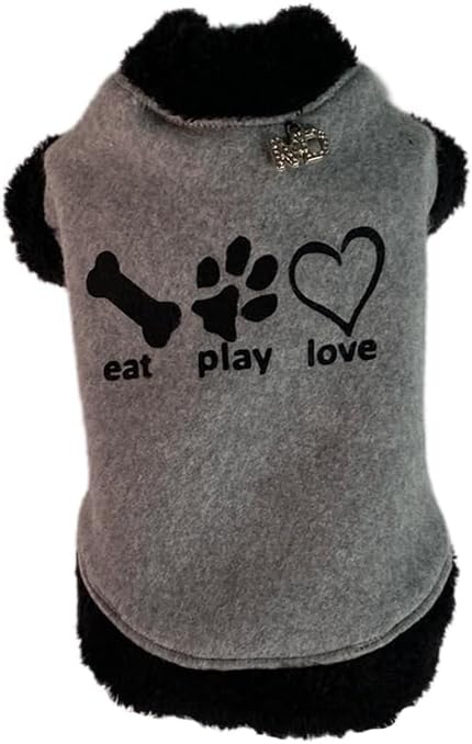 MINIDOG Small Dog Fleece Vest (Grey, L)