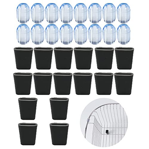UtySty Juego de 16 protectores de repuesto para escurridor de platos, rejilla de goma para fregadero, escurridor de platos, escurridor de platos, utensilios de cubiertos, soporte para cestas