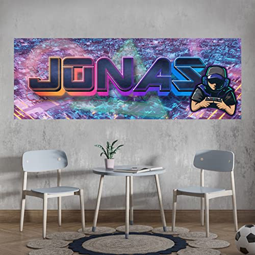 tjapalo® pkvr22 Cooles Poster Gamer mit Namen für die Wand modernes...