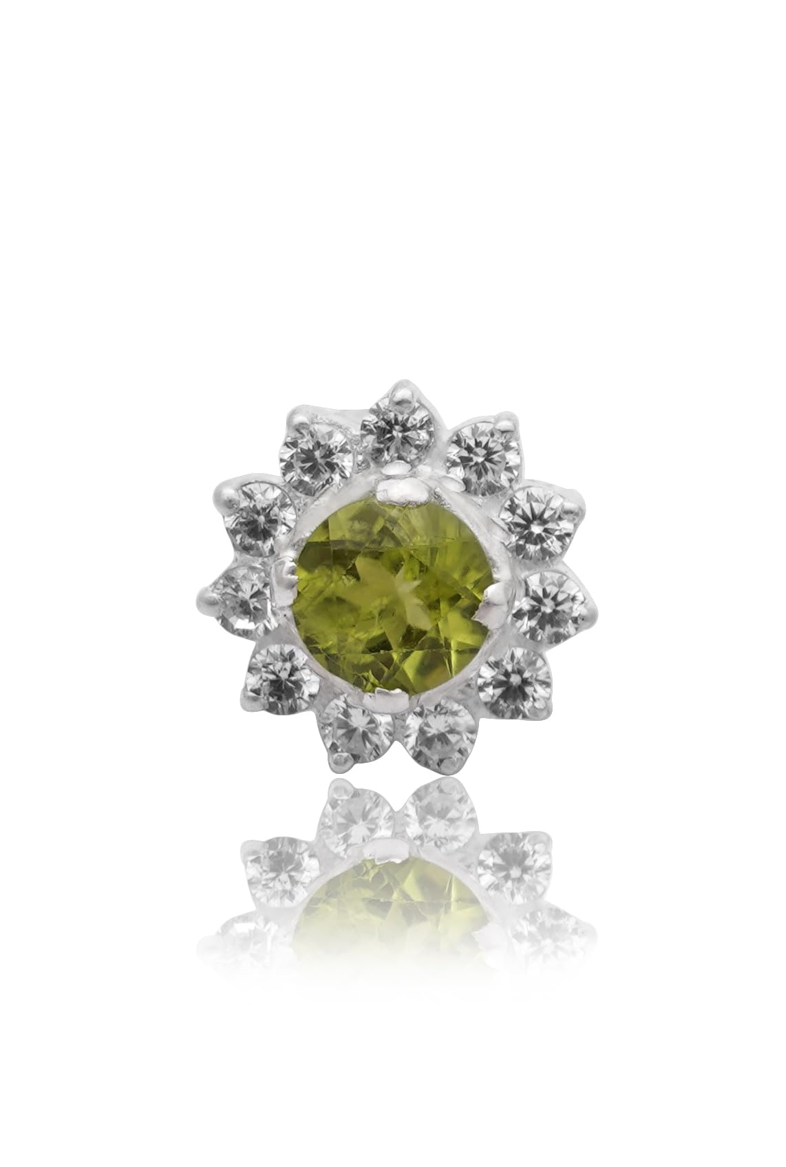 925 Sterling Silver Peridot Eartops for Women | Authentic Silver Jewelry | Handcrafted Elegant Gift-image-37