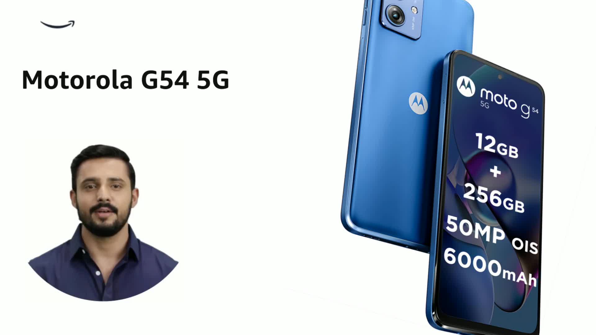 Motorola G54 5G (Pearl Blue, 12GB RAM, 256GB Storage)